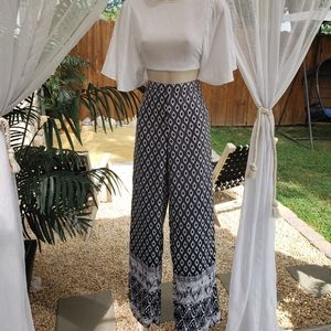 Highwaisted wideleg pant